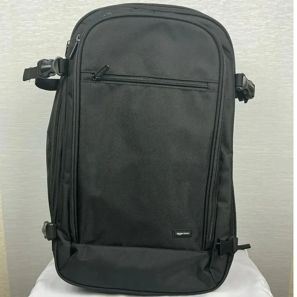 Amazon Basics Convertible Travel Backpack NWOT Black